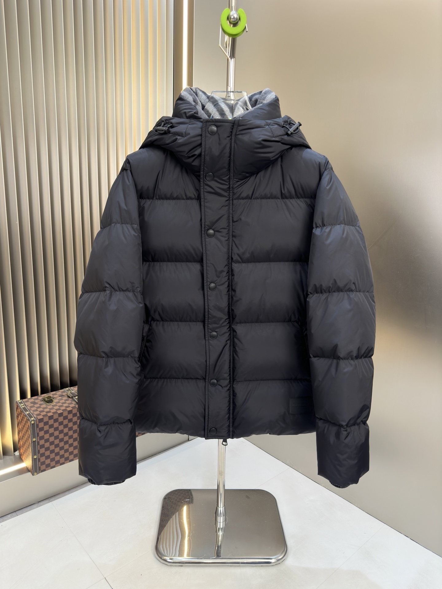 Burberry Black Hooded Puffer Jacket — hero