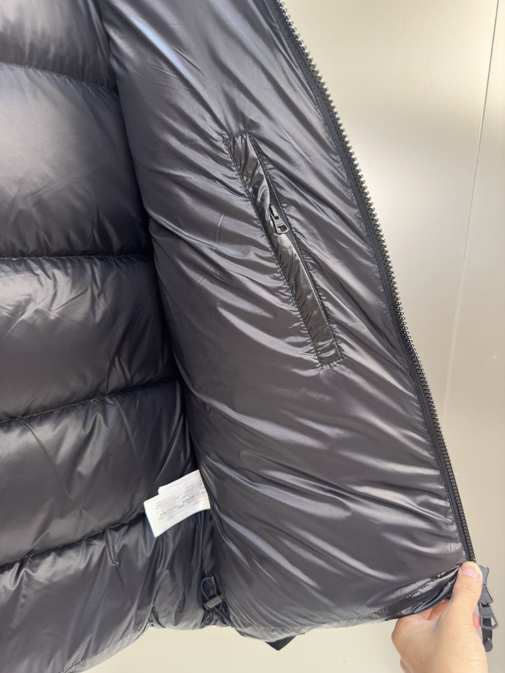 Burberry Black Hooded Puffer Jacket — detail