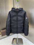Moncler Black Hooded Quilted Puffer Coat — hero