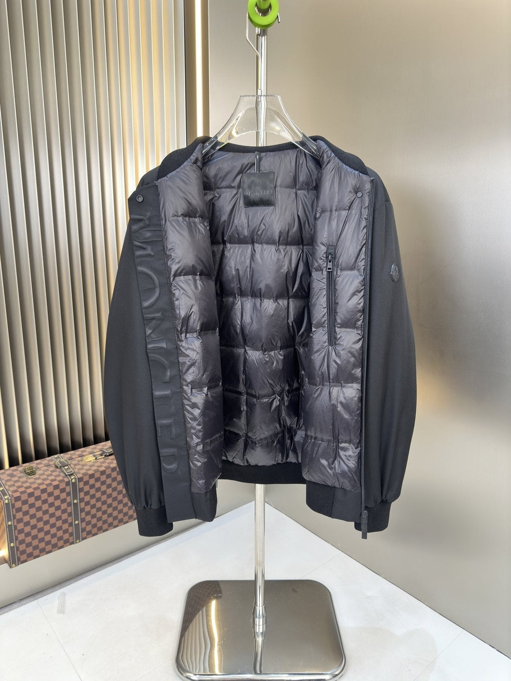 Moncler Black Short Down Coat — detail