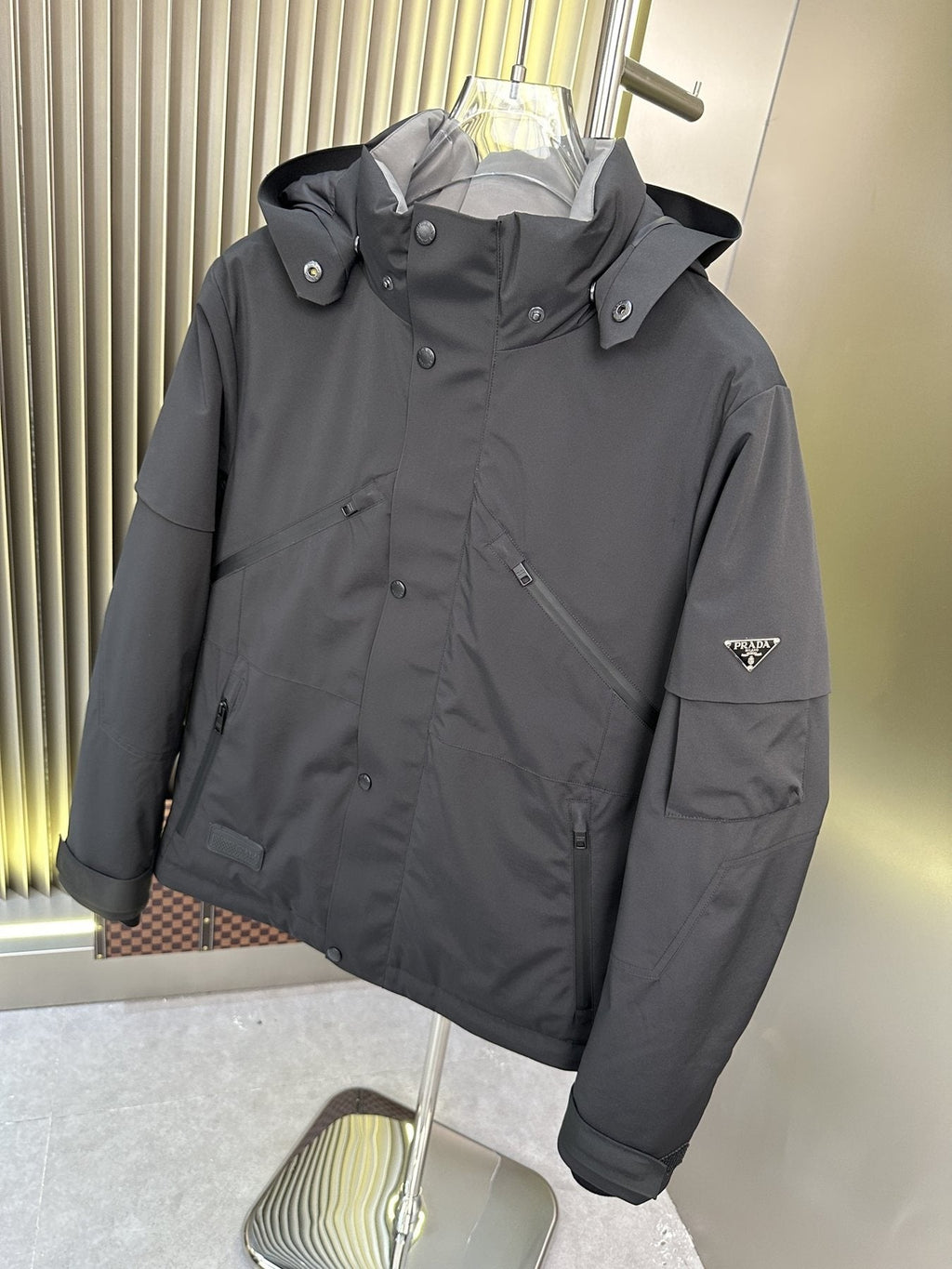Prada Hooded Technical Jacket — front