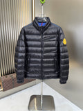 Moncler Black Quilted Puffer Coat with Contrast Lining — hero