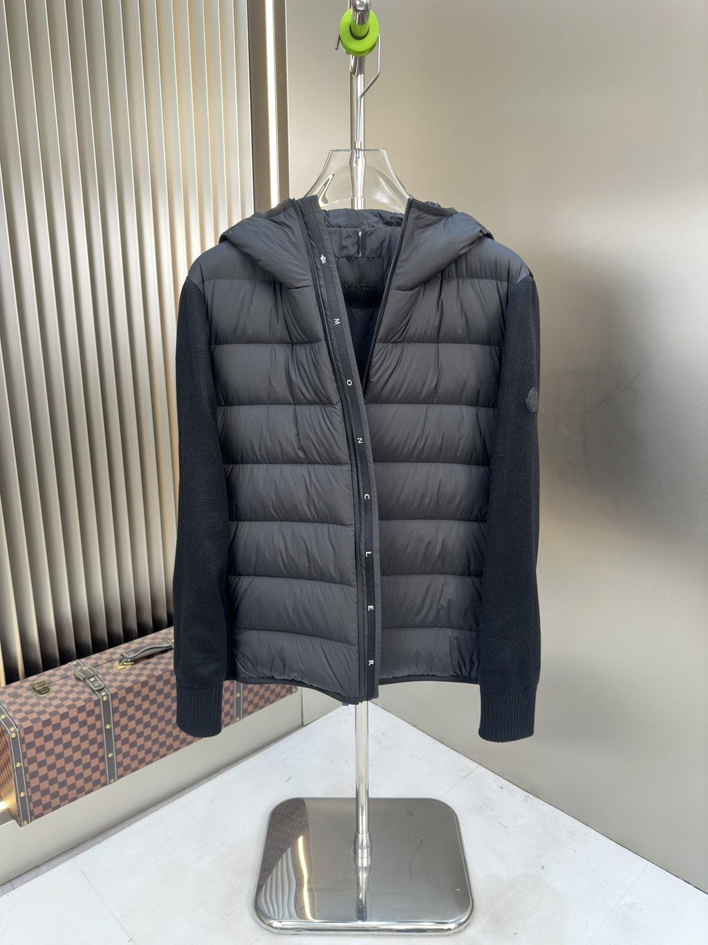 Moncler Hooded Hybrid Puffer Jacket — front