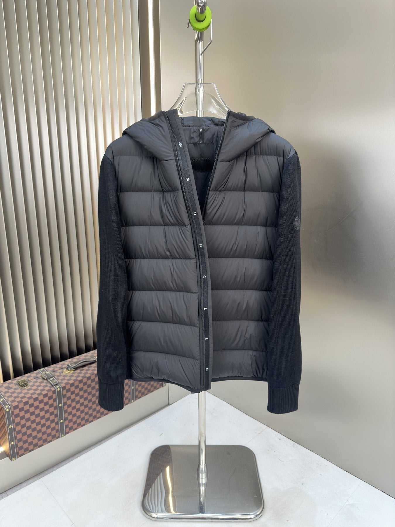 Moncler Hooded Hybrid Puffer Jacket — front