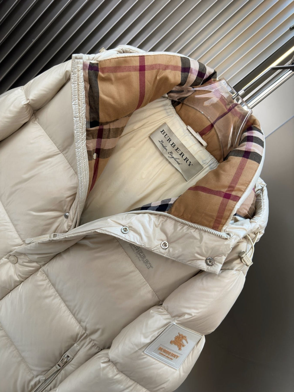 Burberry Hooded Quilted Puffer Jacket — detail