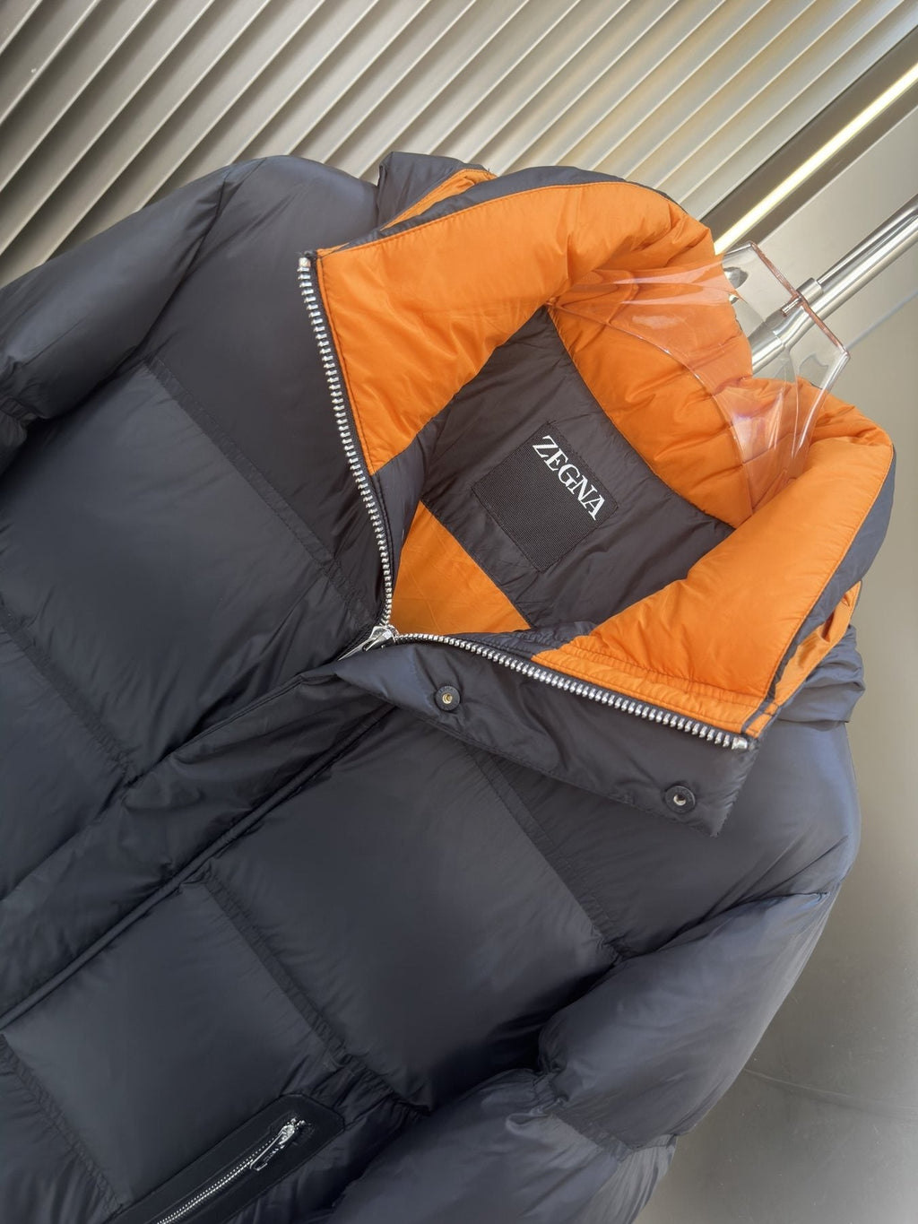 Zegna Hooded Quilted Puffer Coat — detail
