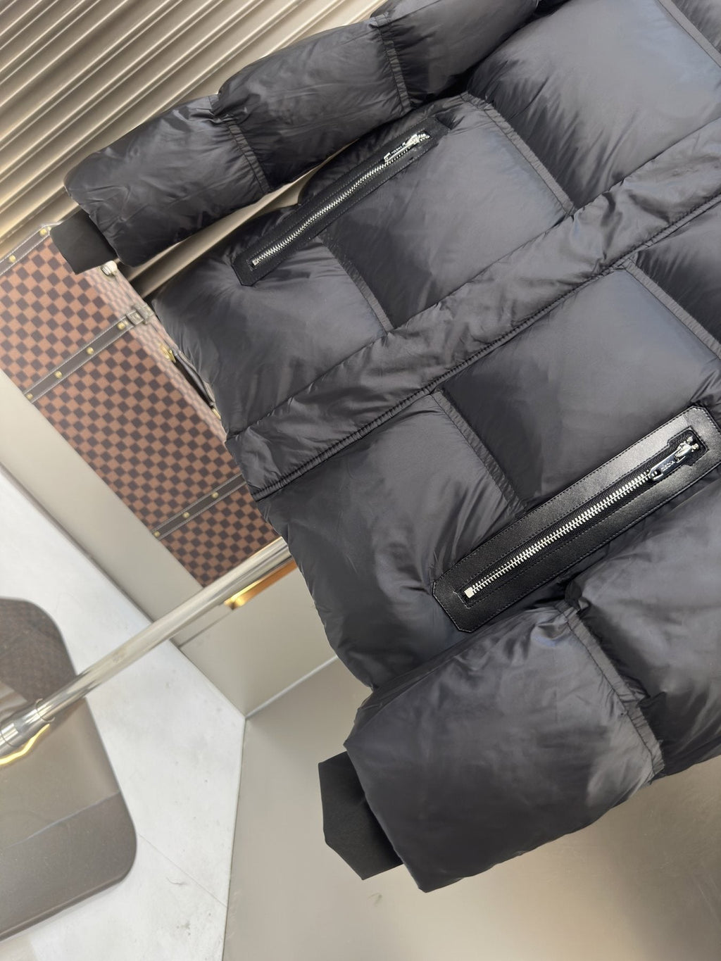 Zegna Hooded Quilted Puffer Coat — detail