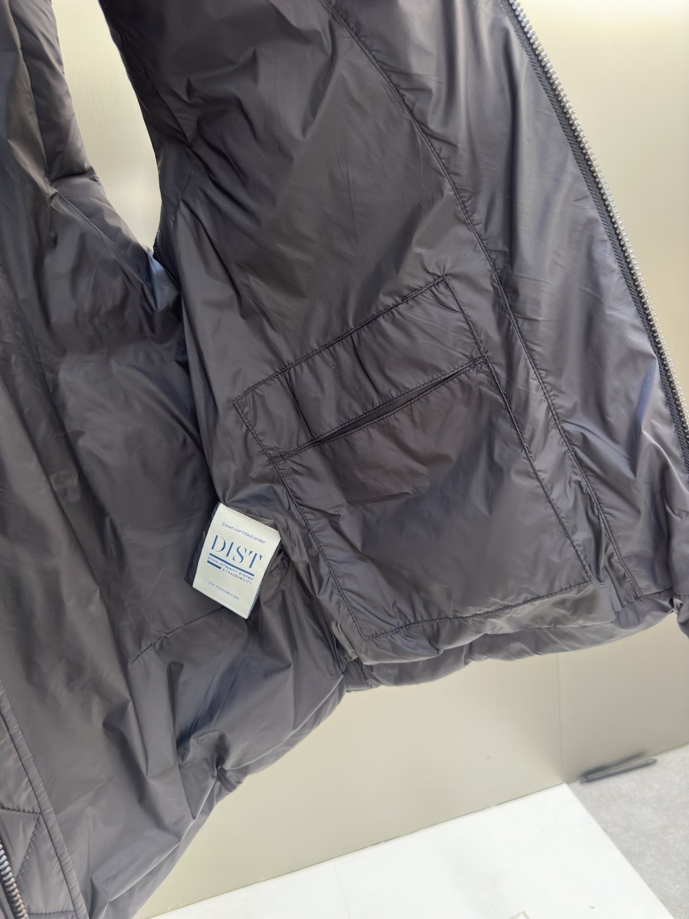 Moncler Navy Quilted Down Vest — hang_tag
