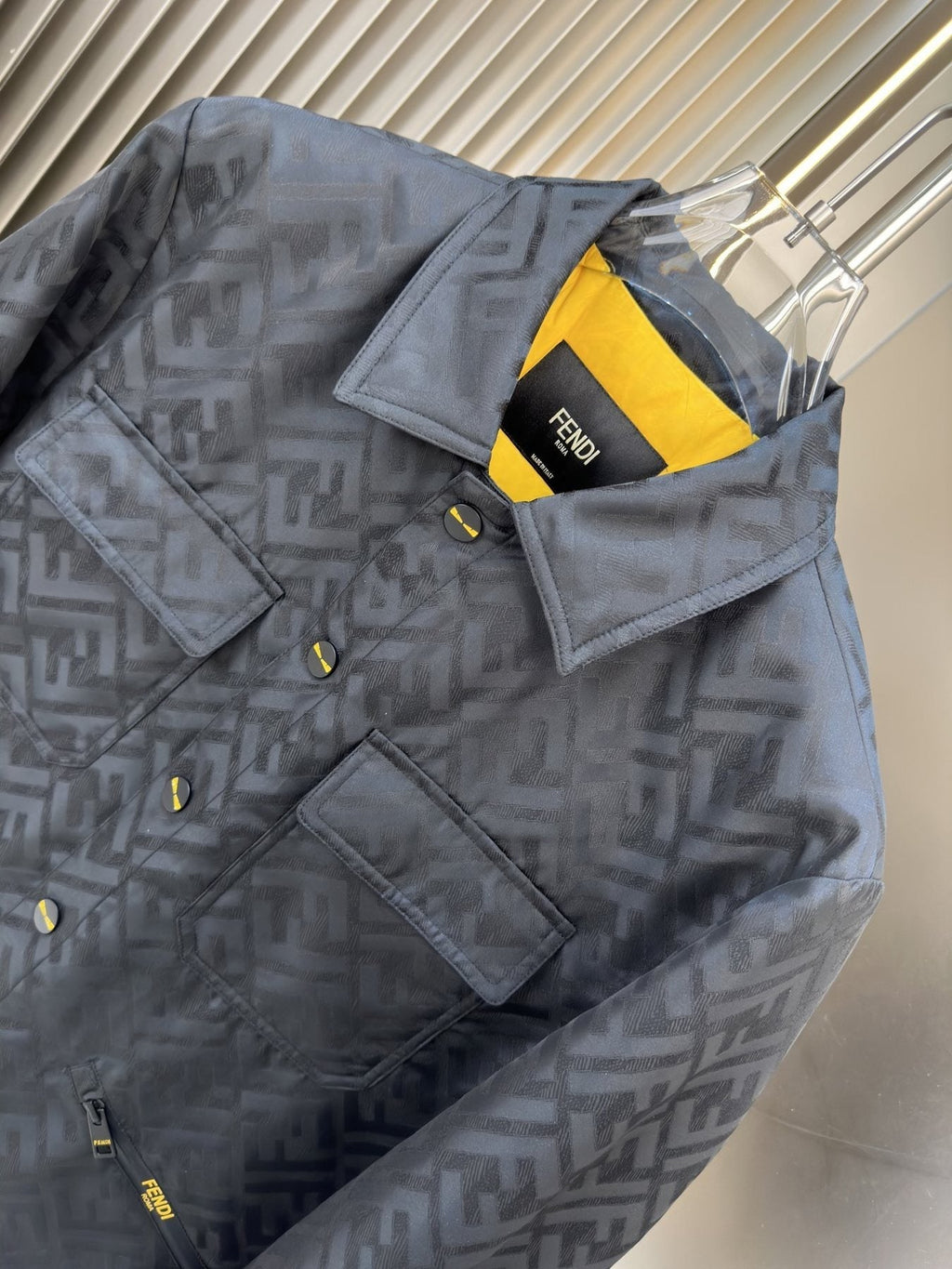 Fendi Quilted Monogram Jacket — detail