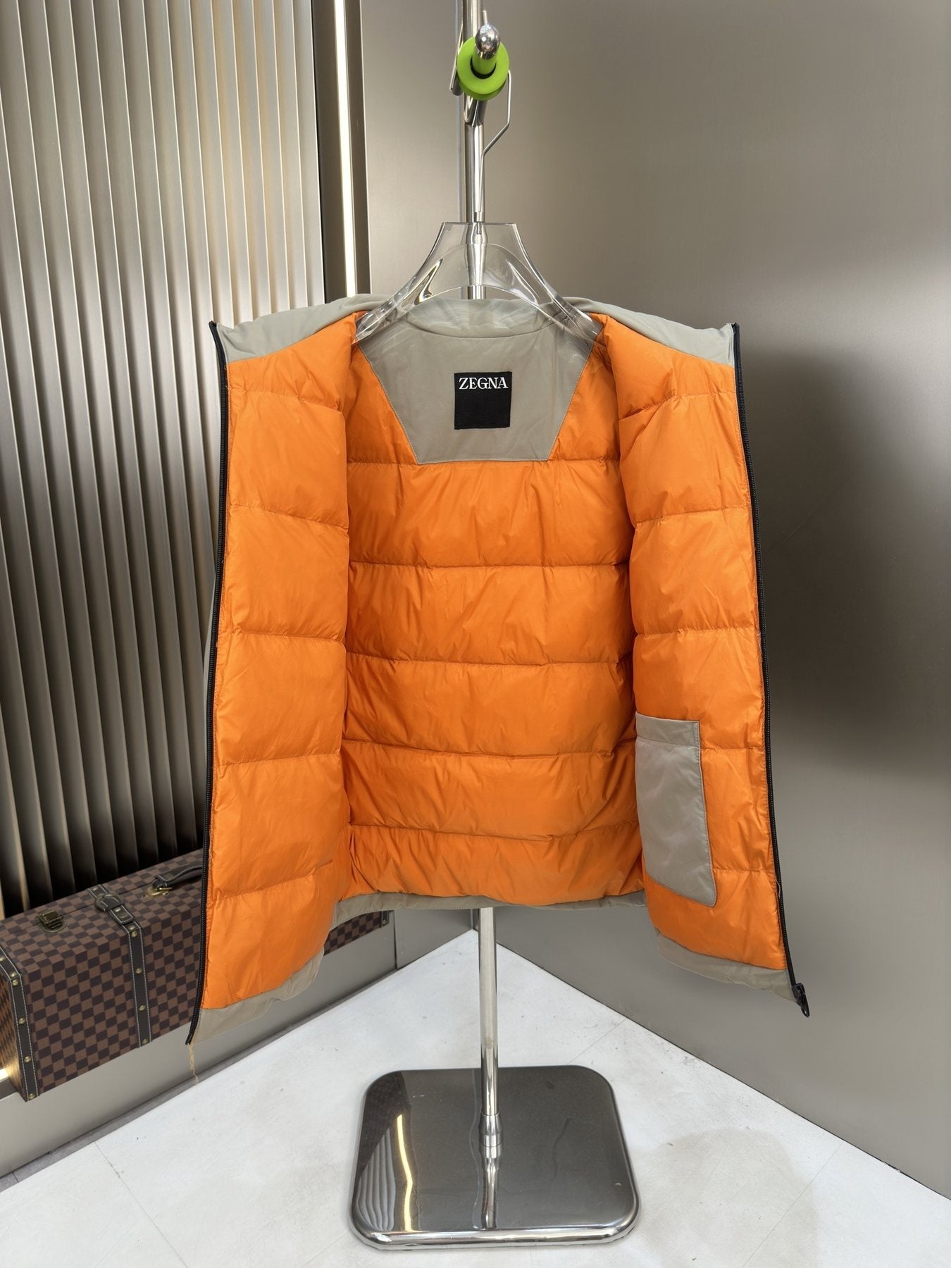 Zegna Reversible Quilted Puffer Coat — detail