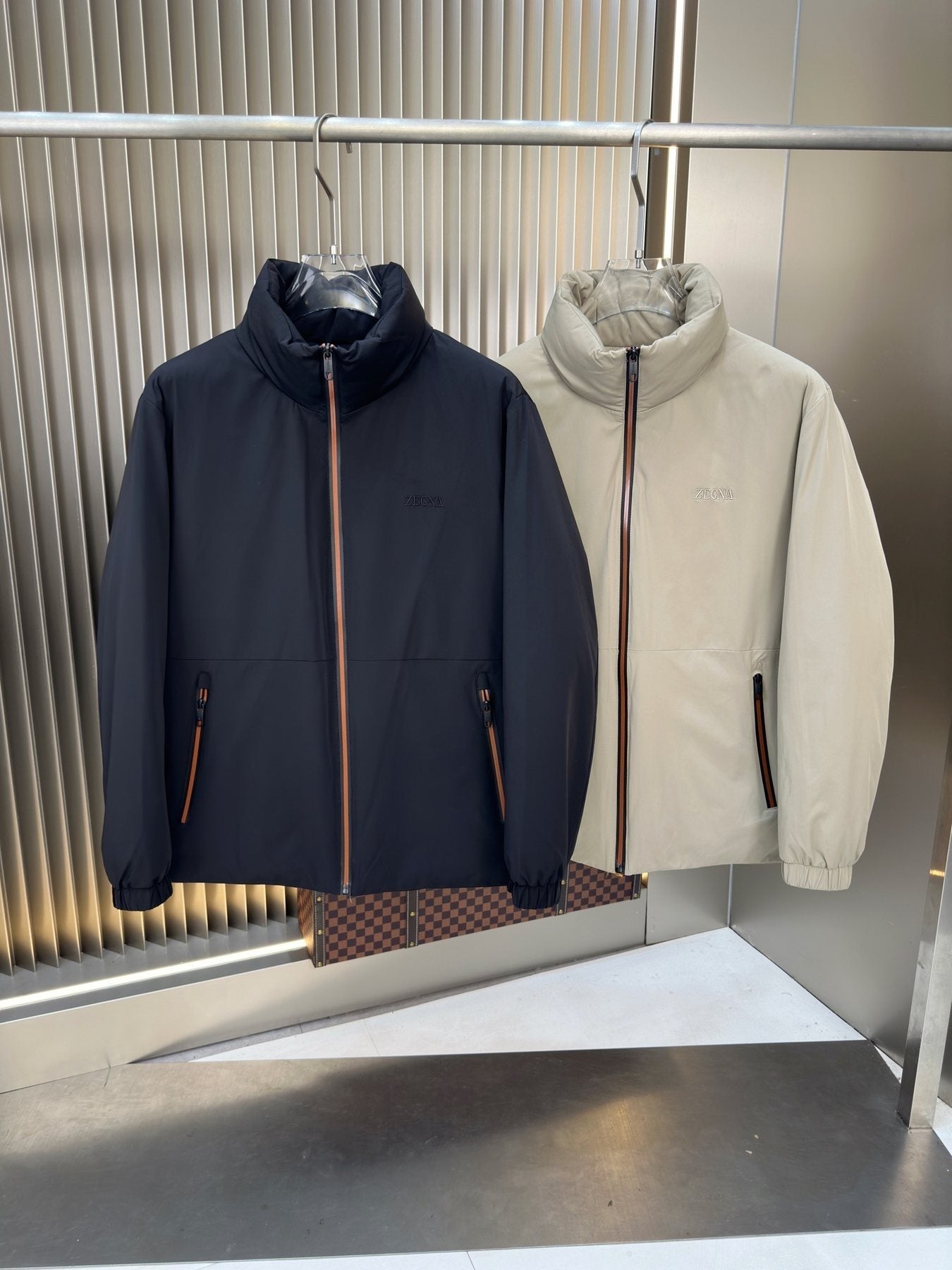 Zegna Reversible Quilted Puffer Coat — comparison