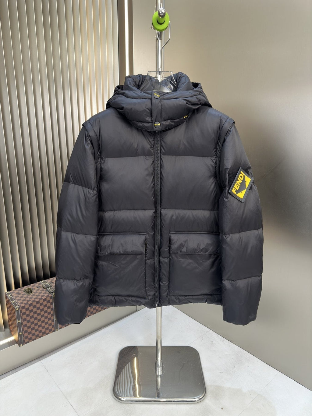 Prada 2-in-1 Hooded Puffer Jacket — front