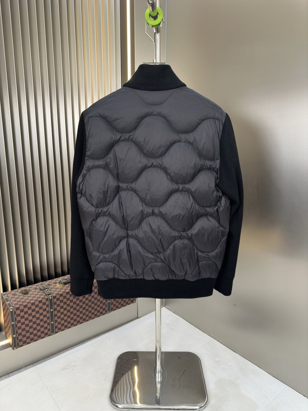 Moncler Stand-Collar Quilted-Back Zip Jacket — back