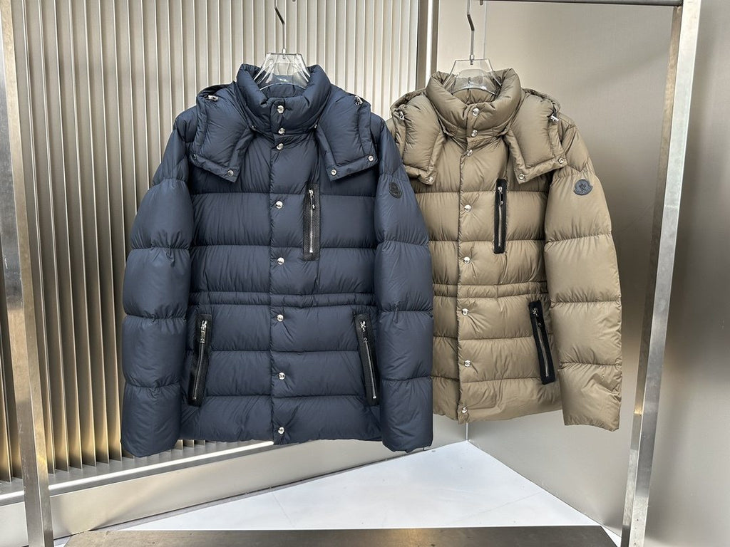 Men Moncler coat Hooded Quilted Puffer Jacket — comparison