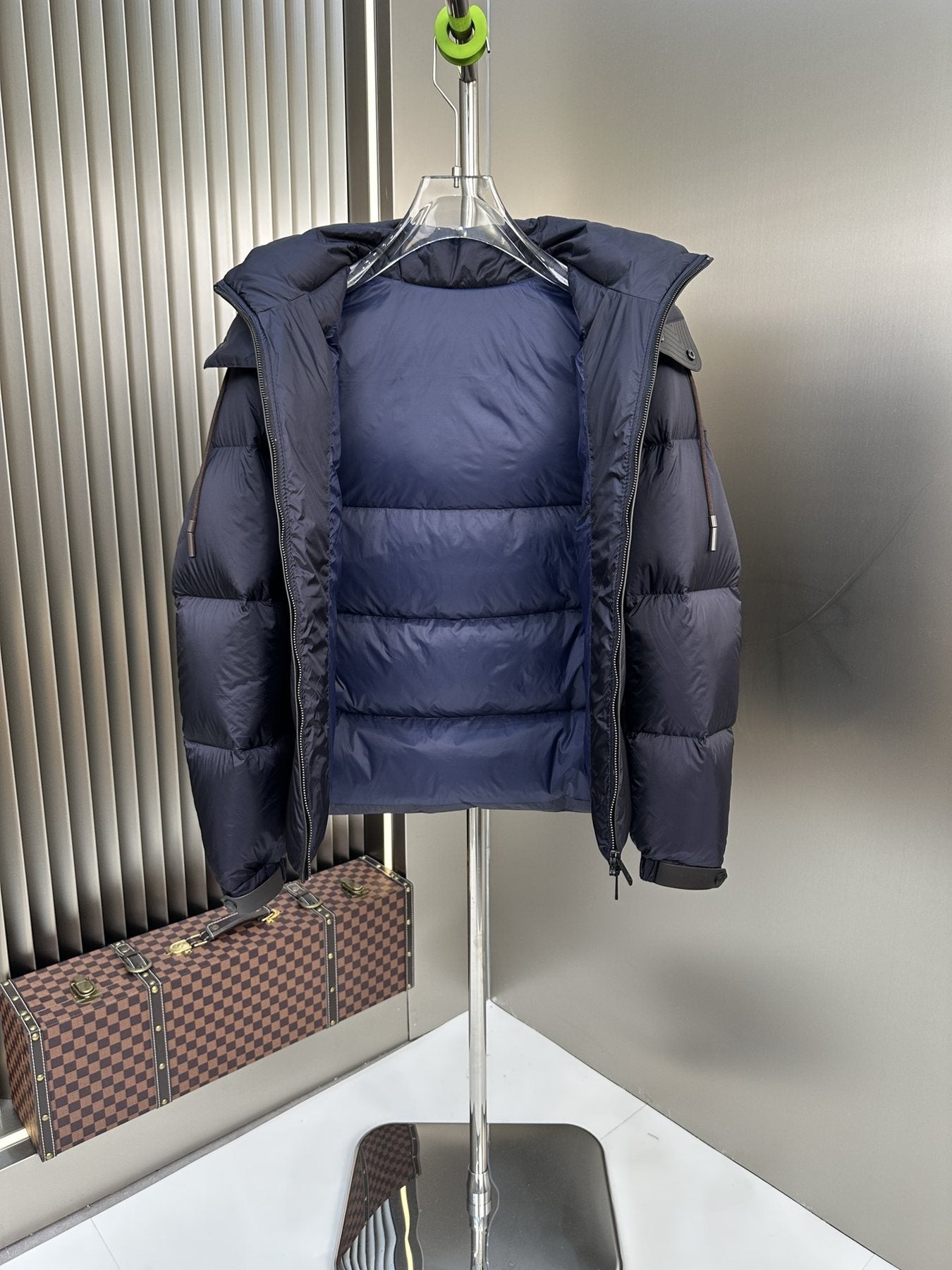 Zegna Hooded Quilted Puffer Coat — detail