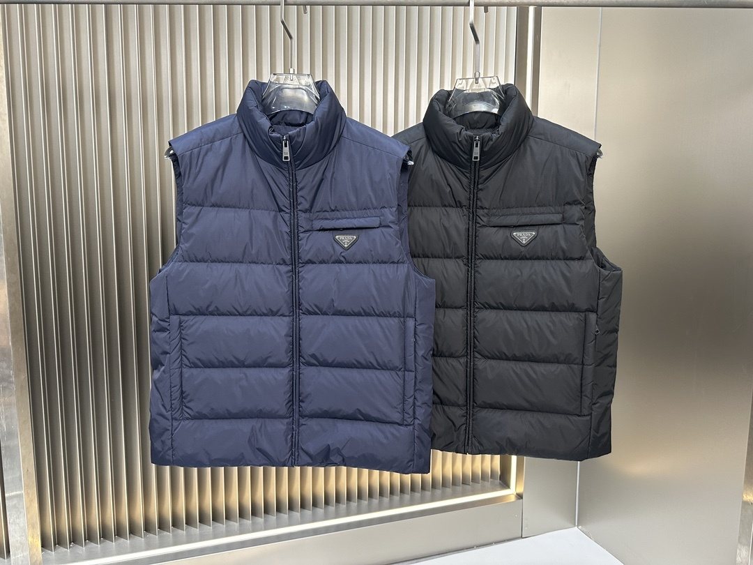 Prada Quilted Down Vest — comparison