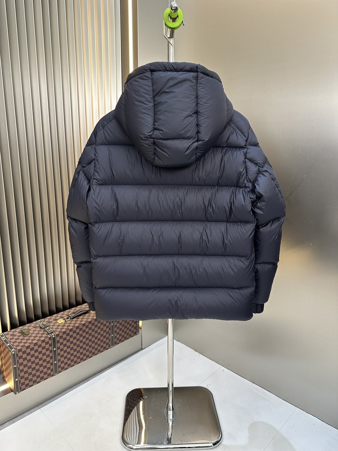 Men Moncler coat Black Hooded Quilted Puffer Jacket — back