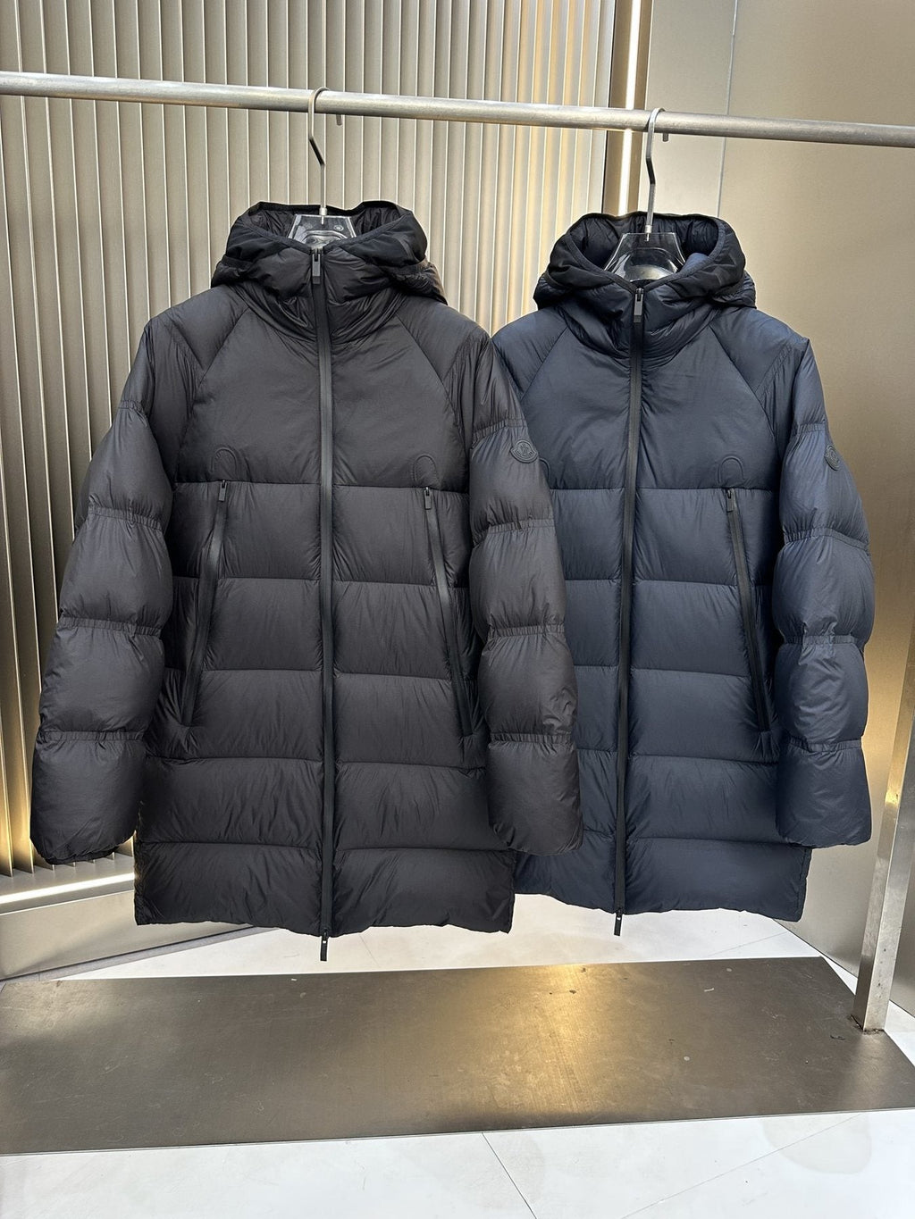 Men Moncler coat Hooded Long Quilted Down Jacket — comparison