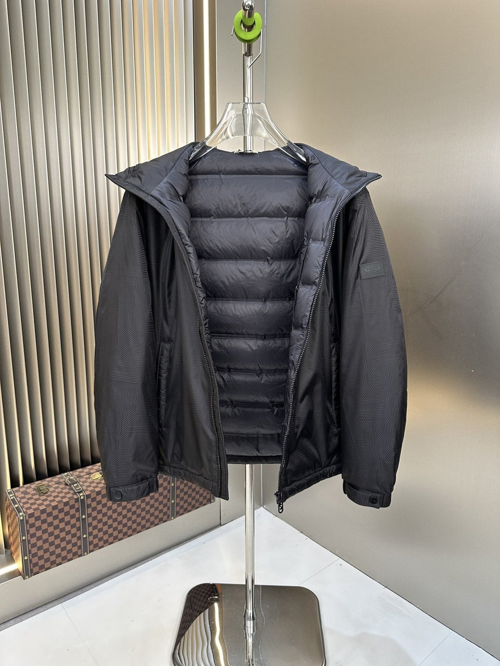 Fendi Black Hooded Puffer Jacket — detail