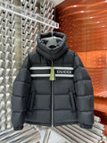 Gucci Hooded Striped Panel Puffer Jacket — hero
