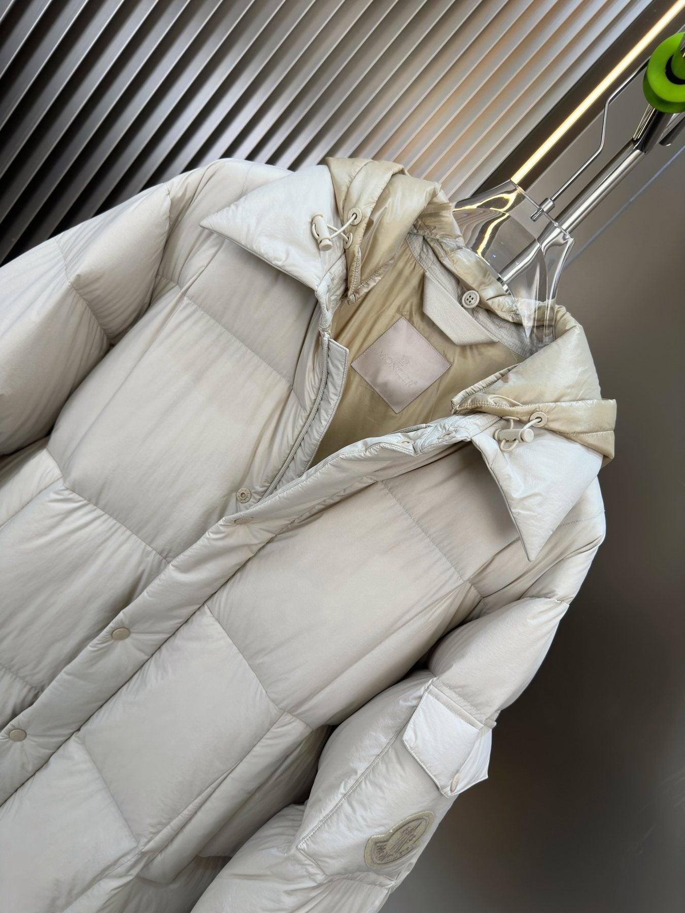 Men Moncler coat Hooded Long Puffer Jacket — detail