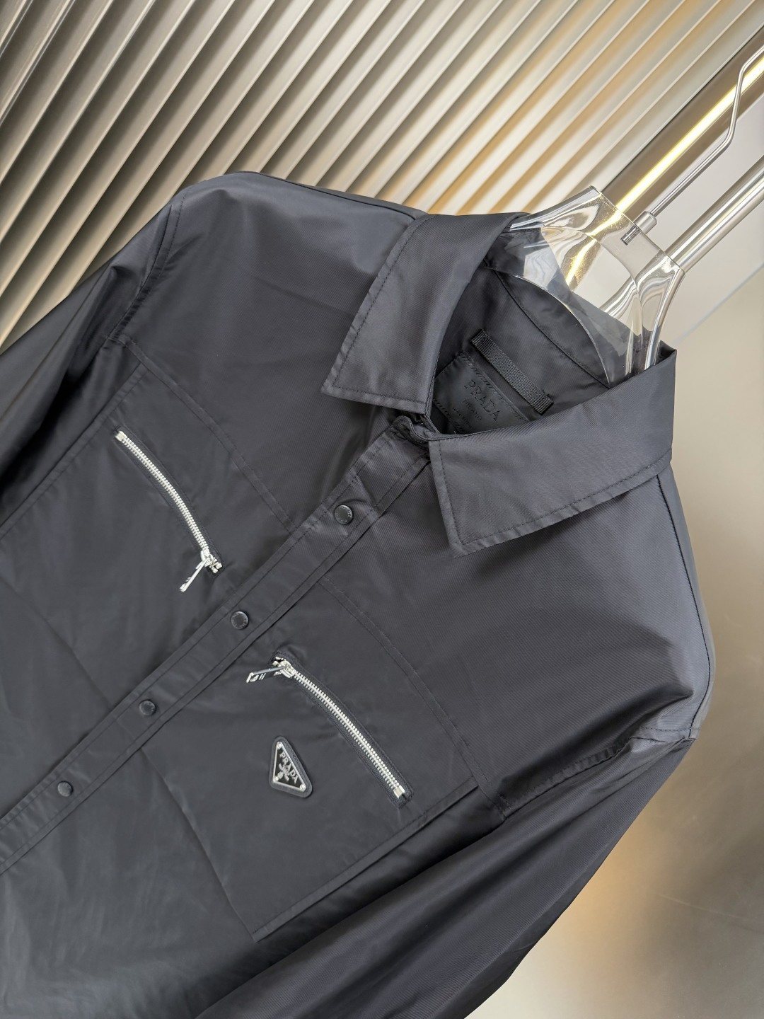 Prada Zip Detail Overshirt Jacket — detail
