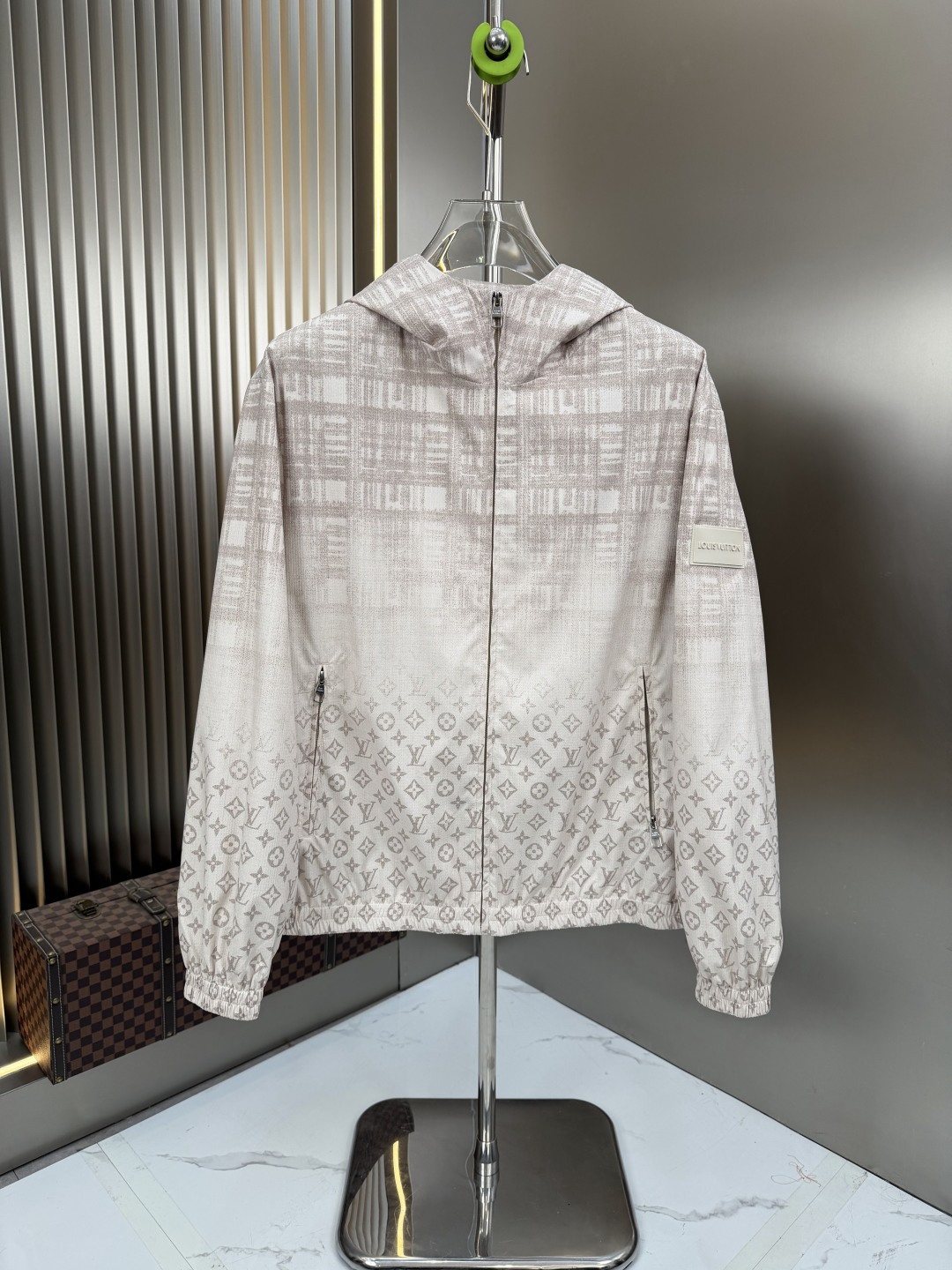 LV Gradient Panel Hooded Jacket — front