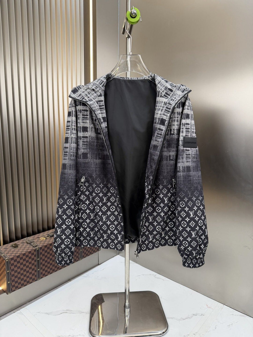 LV Gradient Panel Hooded Jacket — detail
