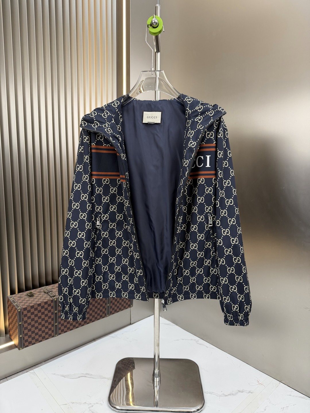 2026 Original Jacket Hooded Contrast Stripe Jacket — detail