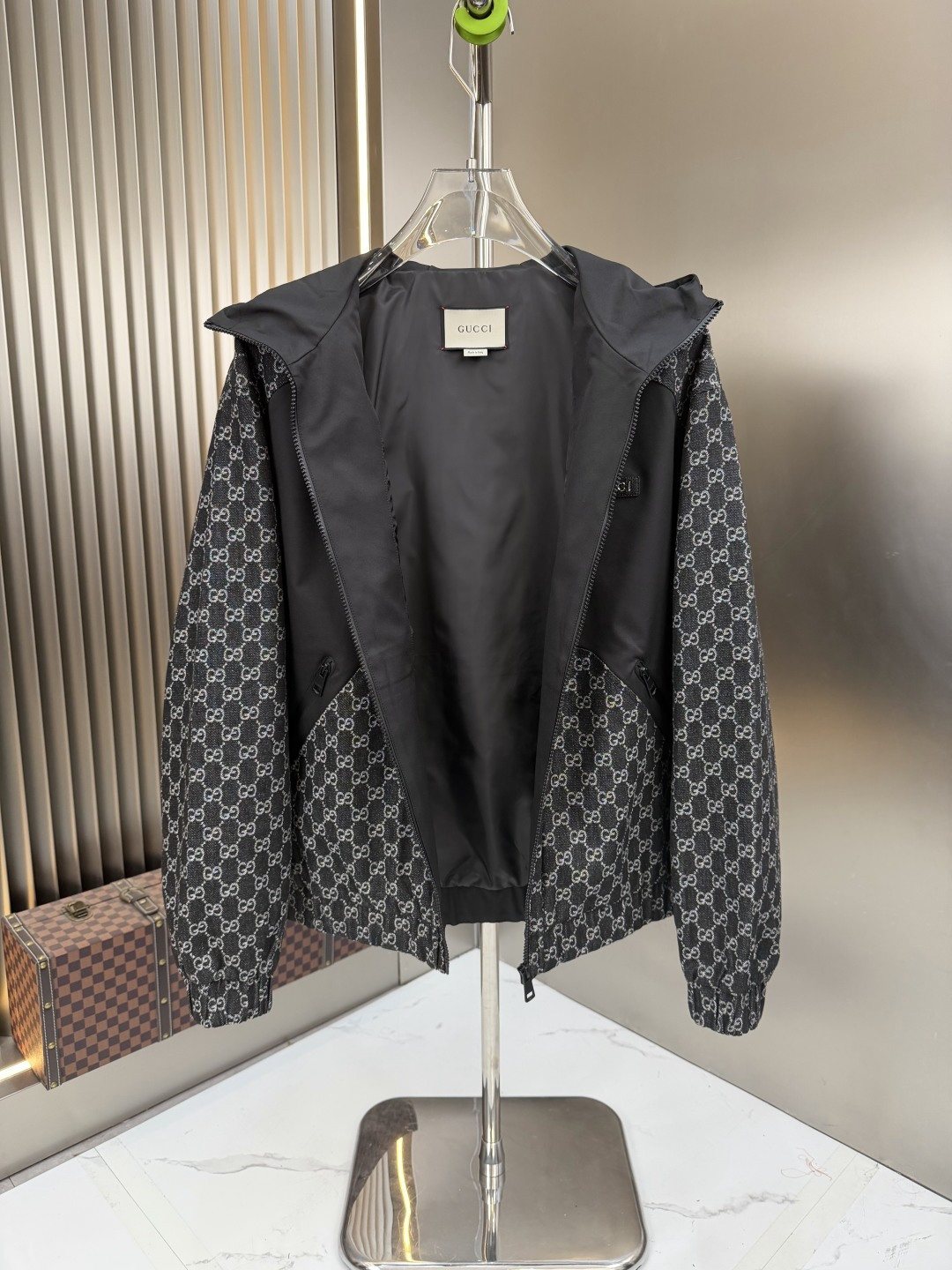 2026 Original Jacket Monogram Panel Hooded Jacket — neck_label
