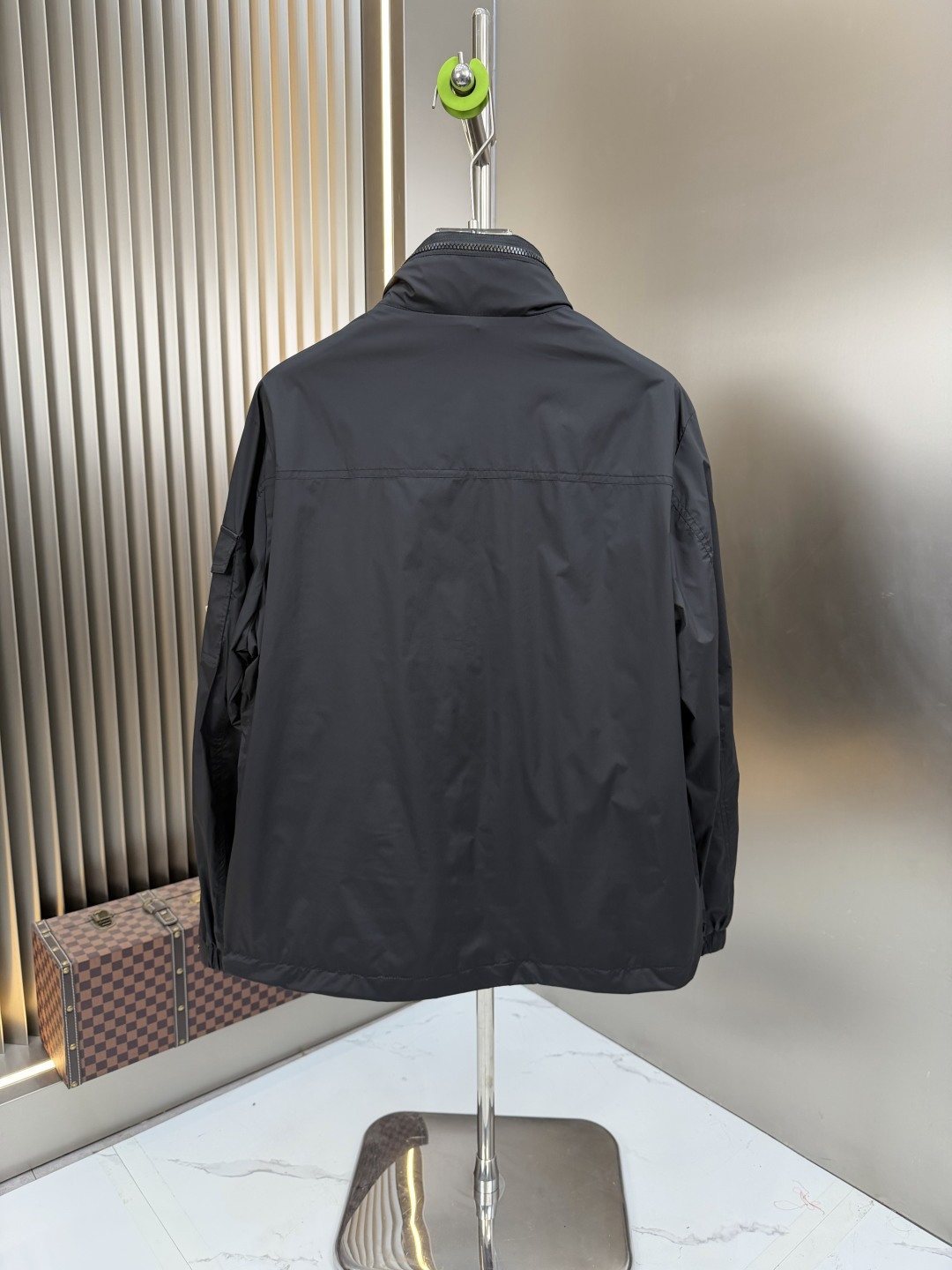 Moncler Black Stand-Collar Utility Jacket — back