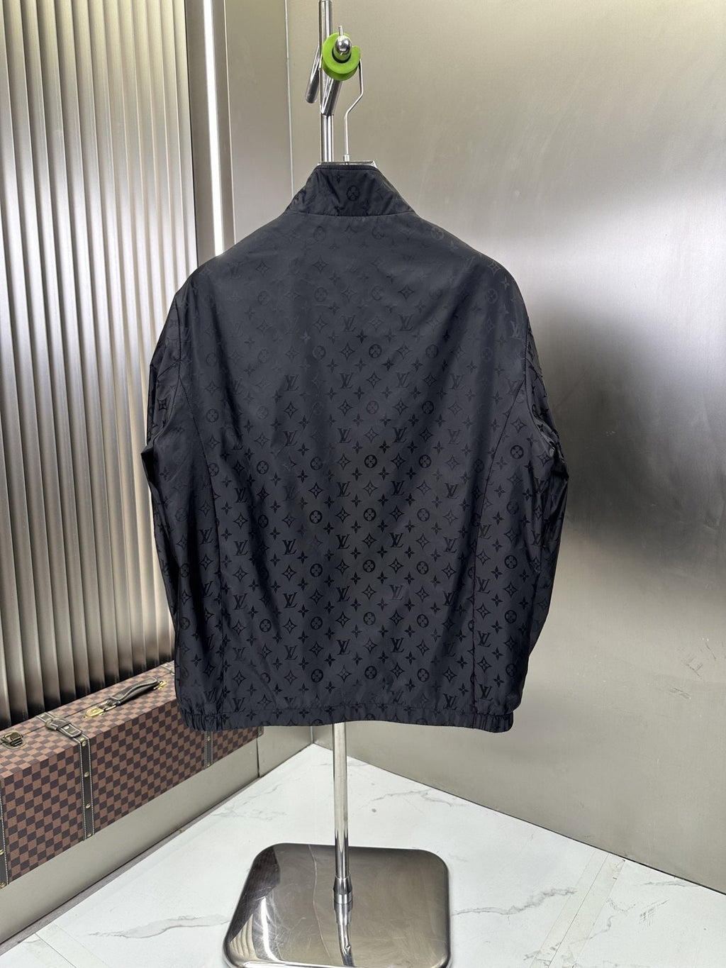LV All-Over Monogram Zip-Front Jacket — back