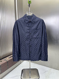 LV Tonal Pattern Button-Front Jacket — front