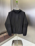 LV Tonal Panel Hooded Zip-Front Jacket — hero