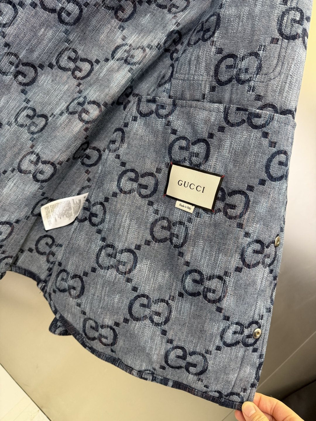 2026 Original Jacket Blue Monogram Denim Jacket — neck_label