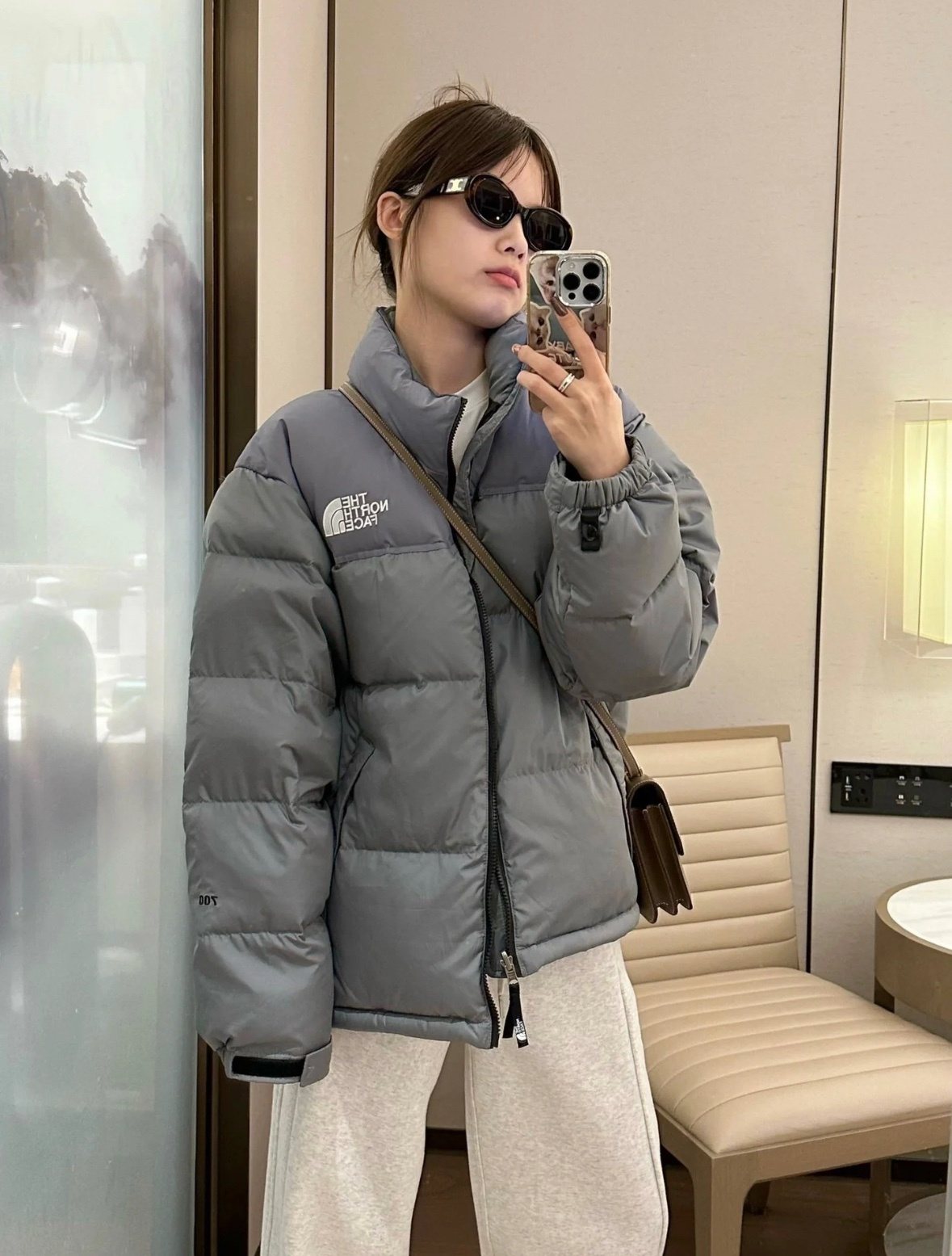 The North Face Color-Block Puffer Jacket — context