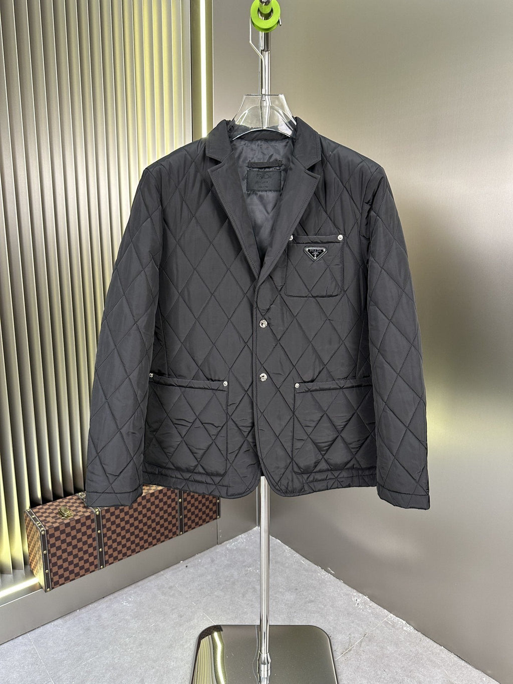 Prada Diamond-Quilted Padded Jacket — hero