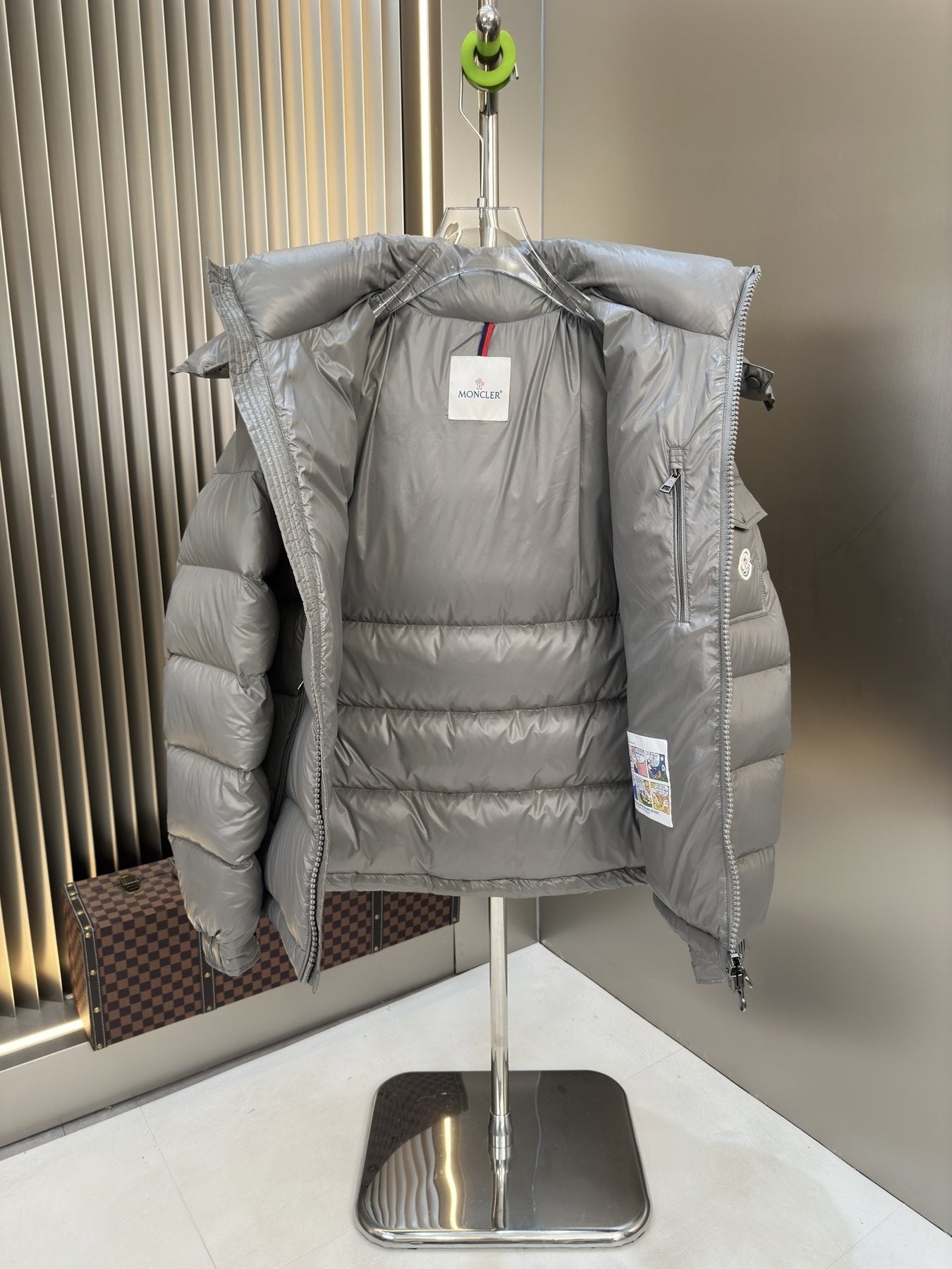 Moncler Maya Hooded Puffer Coat — neck_label