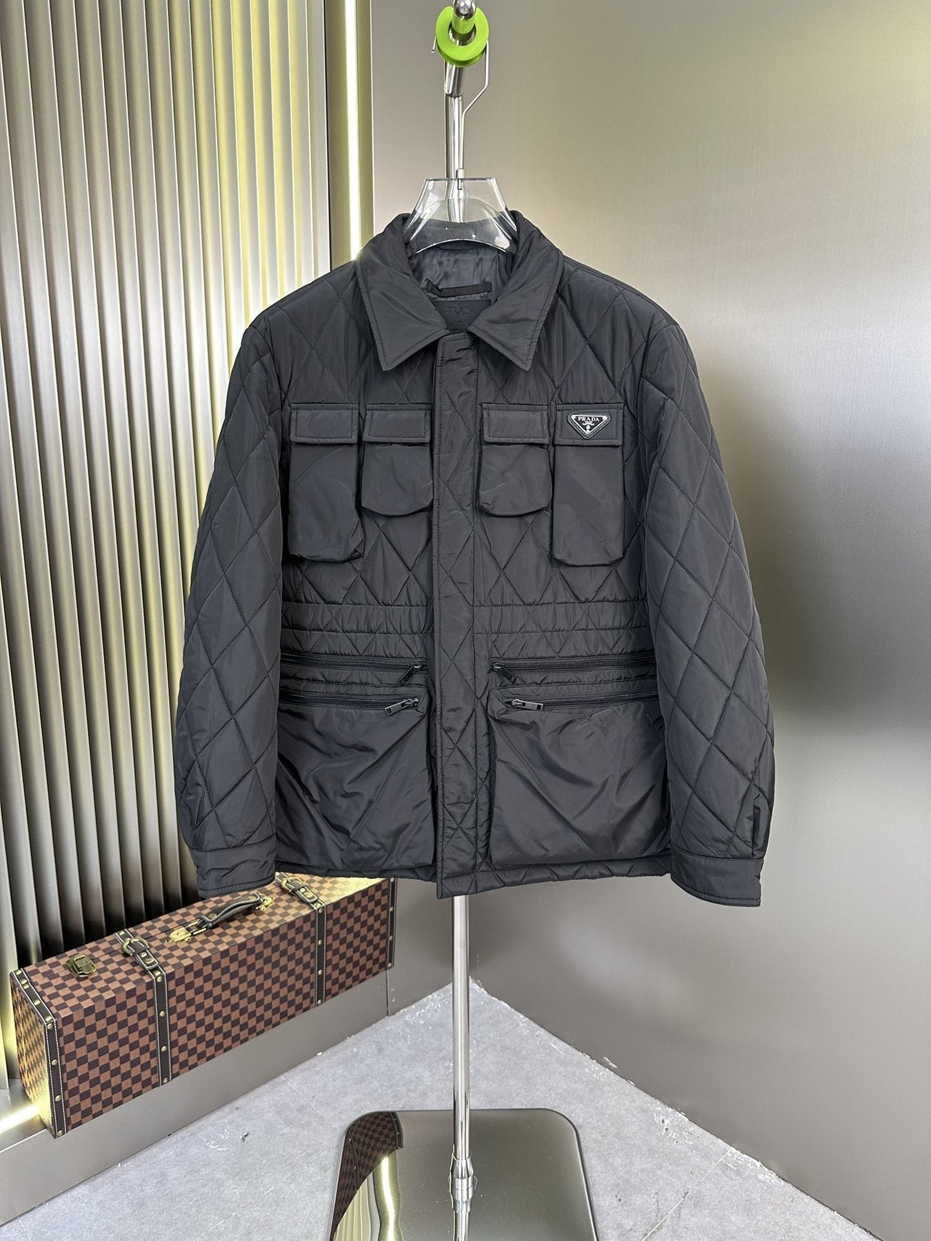 Prada Quilted Multi-Pocket Field Jacket — hero