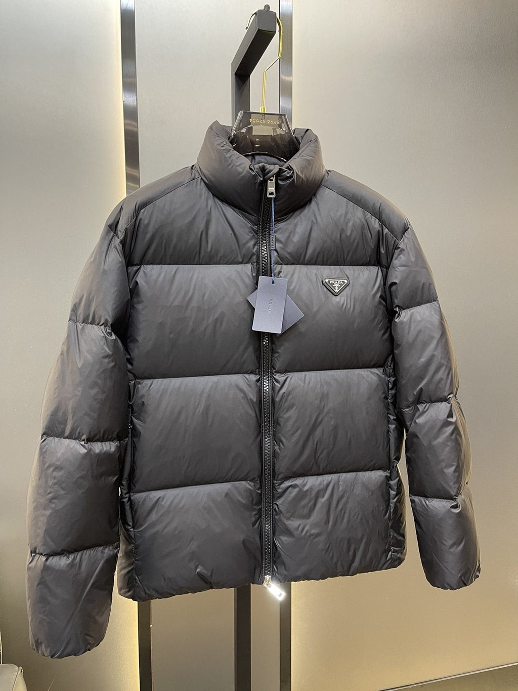 Prada Quilted Stand-Collar Puffer Jacket — front
