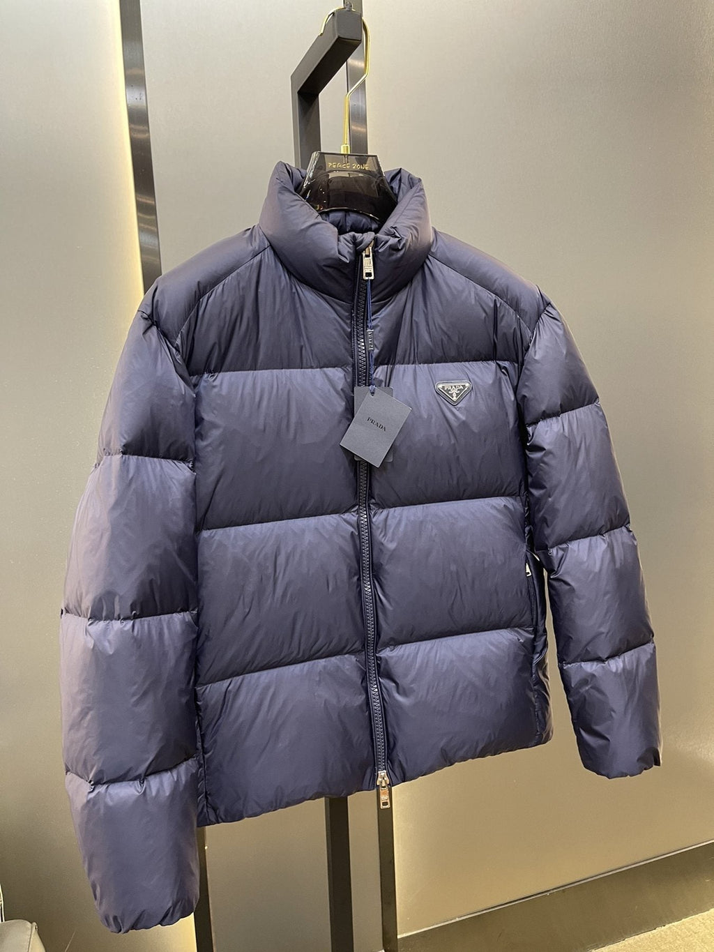 Prada Quilted Stand-Collar Puffer Jacket — front