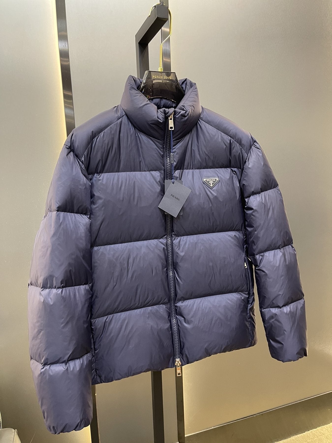 Prada Quilted Stand-Collar Puffer Jacket — front