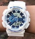 Casio White Blue Dial Watch — hero