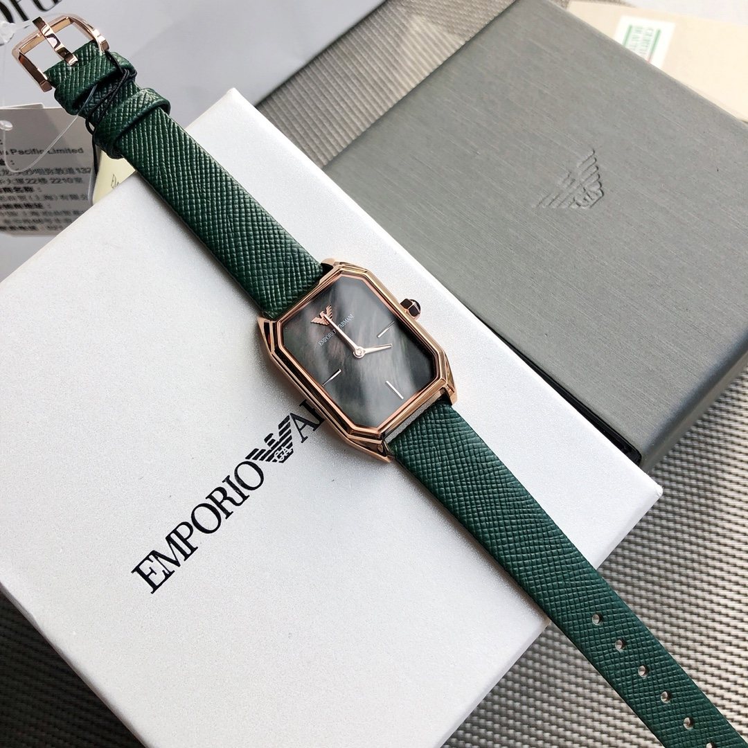 Armani Dark Green Strap Watch — hero