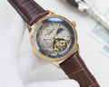 Patek Philippe Gold Brown Leather Strap Watch — hero