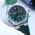 Vacheron Constantin Silver Green Dial Strap Watch — hero
