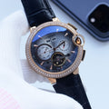Cartier Blue Silver Dial Bracelet Watch — hero