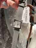 Hermès Silver White Dial Strap Watch — hero