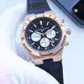 Vacheron Constantin Rose Gold White Black Dial Strap Watch — hero