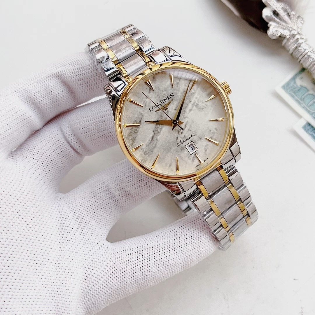 Longines Two-Tone White Dial Watch — hero